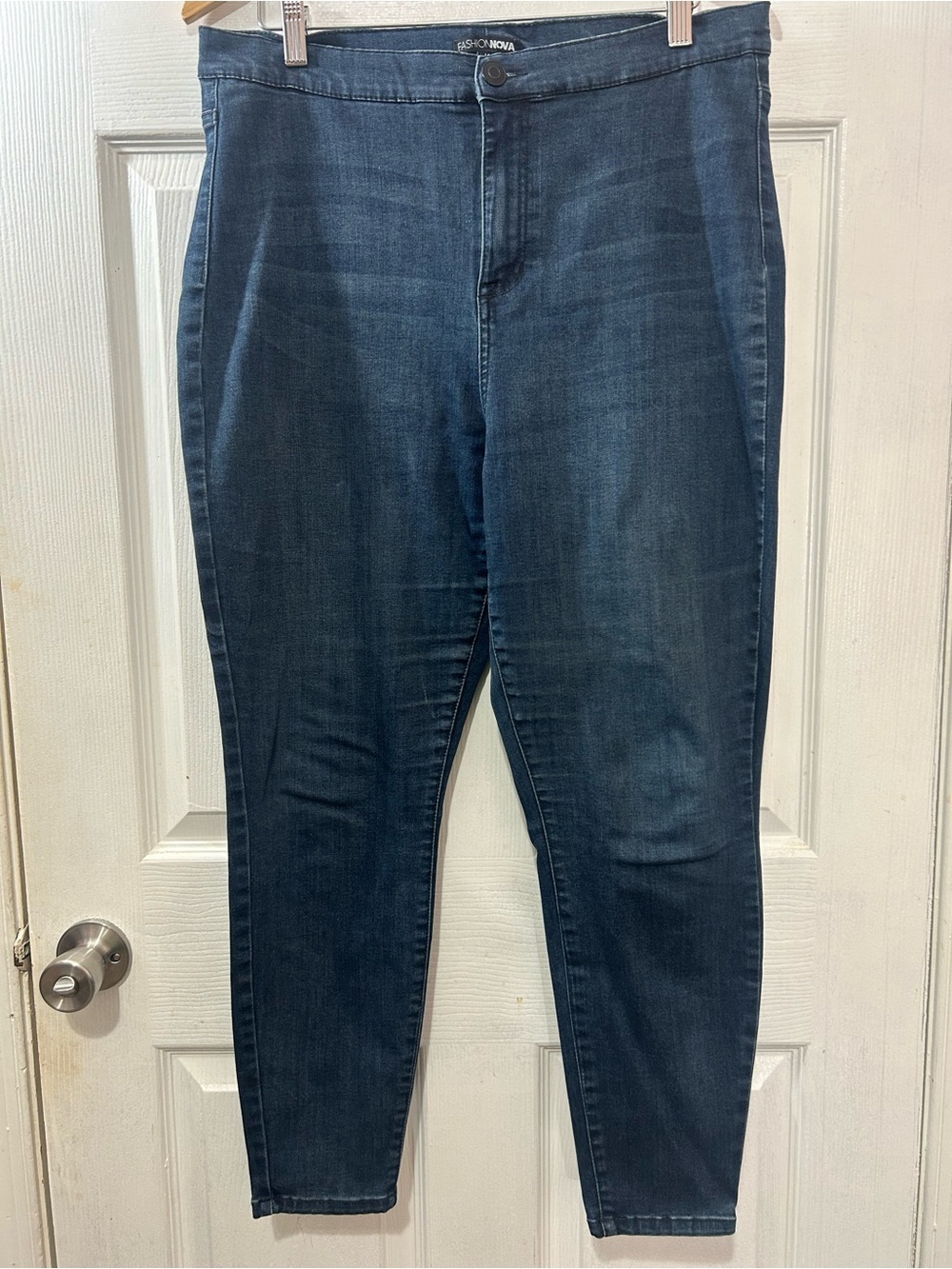 Fashion Nova Dark Wash High Waist Skinny Jegging Jeans Denim Size 14
